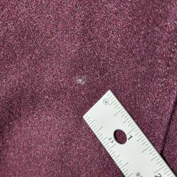 Marc New York Andrew Marc Coat Womens 2 Burgundy Wool Blend Hooded Asym Zip - Picture 9 of 16